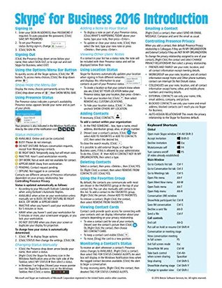 Download Skype for Business 2016 Introduction Quick Reference Guide (Cheat Sheet of Instructions, Tips & Shortcuts - Laminated Card) - Beezix Inc. file in ePub