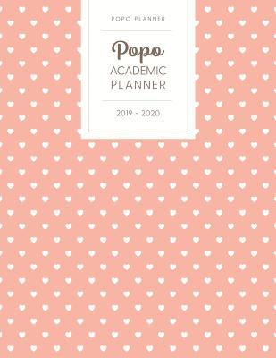 Download Popo Academic Planner 2019-2020: Monthly & Weekly - Dated with Todo Notes - Tiny Peach Hearts -  | PDF