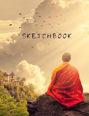 Read Online Sketchbook: Meditation Mindfulness Drawing Sketching Art Book 8.5 x 11 110 Blank Pages Tibetan Monk - Tamra Sellier | PDF