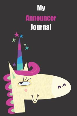 Read Online My Announcer Journal: With A Cute Unicorn, Blank Lined Notebook Journal Gift Idea With Black Background Cover -  | ePub