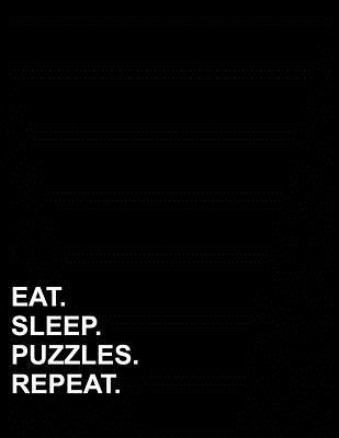 Read Online Eat Sleep Puzzles Repeat: Graph Paper Notebook: 1 cm Squares, Blank Graphing Paper with Borders -  file in PDF