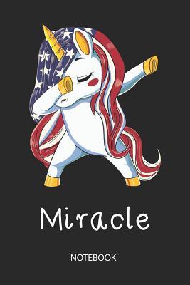 Read Online Miracle - Notebook: Blank Lined Personalized & Customized Name Patriotic USA Flag Hair Dabbing Unicorn School Notebook / Journal for Girls & Women. Funny Unicorn Desk Accessories & First Day Of School, 4th of July, Birthday, Christmas & Name Day Gift. -  file in PDF