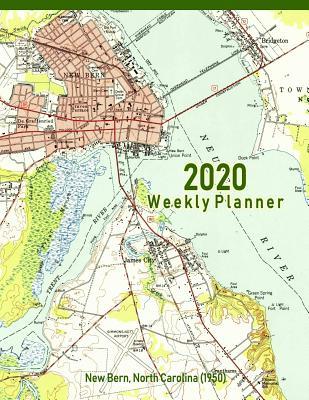 Download 2020 Weekly Planner: New Bern, North Carolina (1950): Vintage Topo Map Cover -  file in PDF
